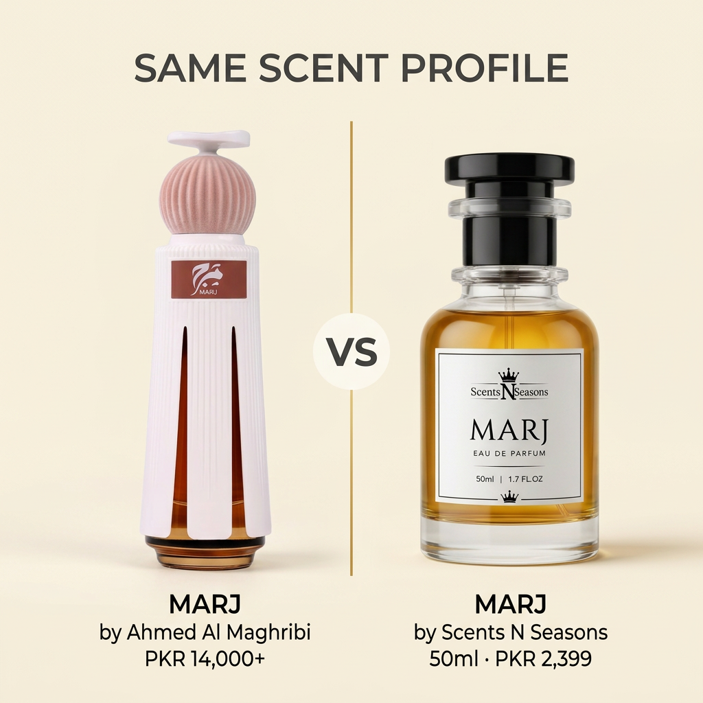Marj by Ahmed Al Maghribi versus Marj by Scents N Seasons