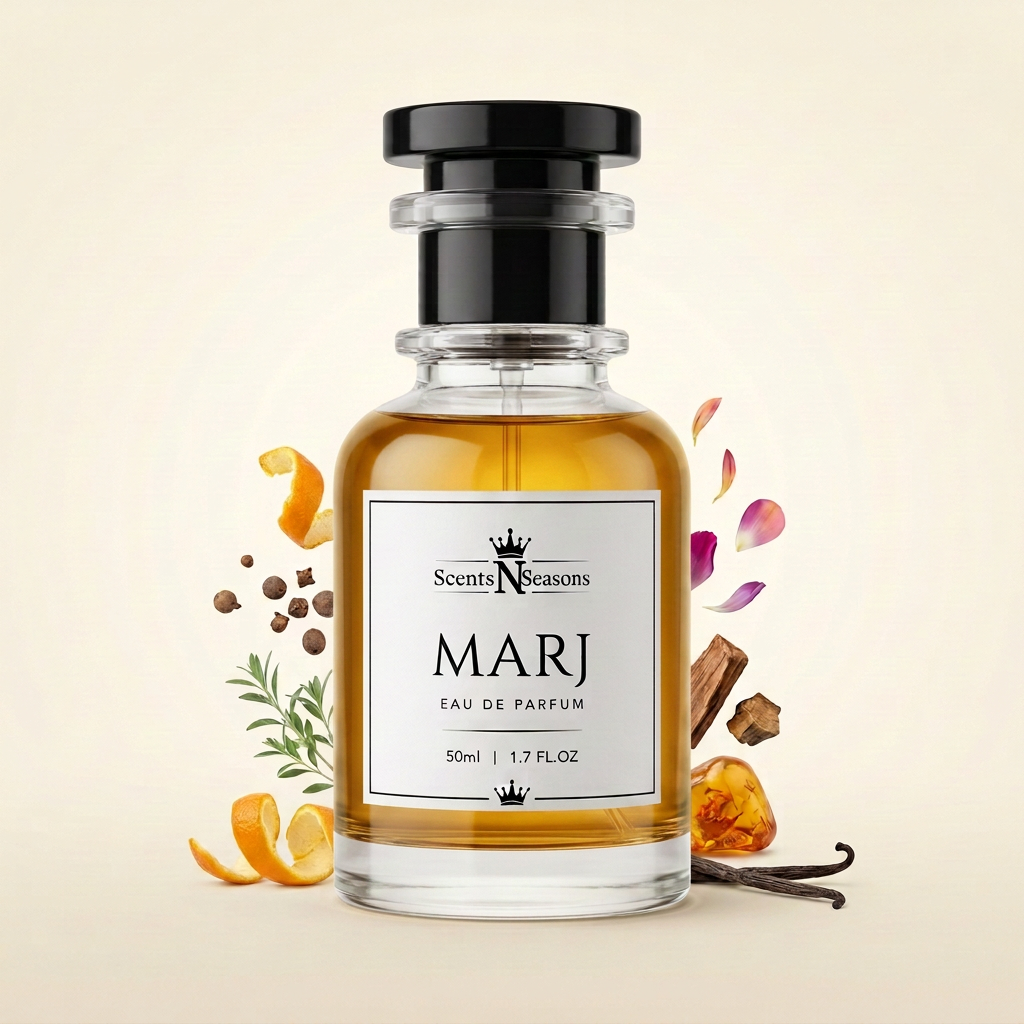 Marj main product image with golden liquid